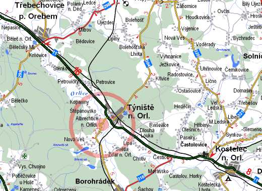 týniště nad orlicí mapa Albrechtice nad Orlicí | Mapa týniště nad orlicí mapa